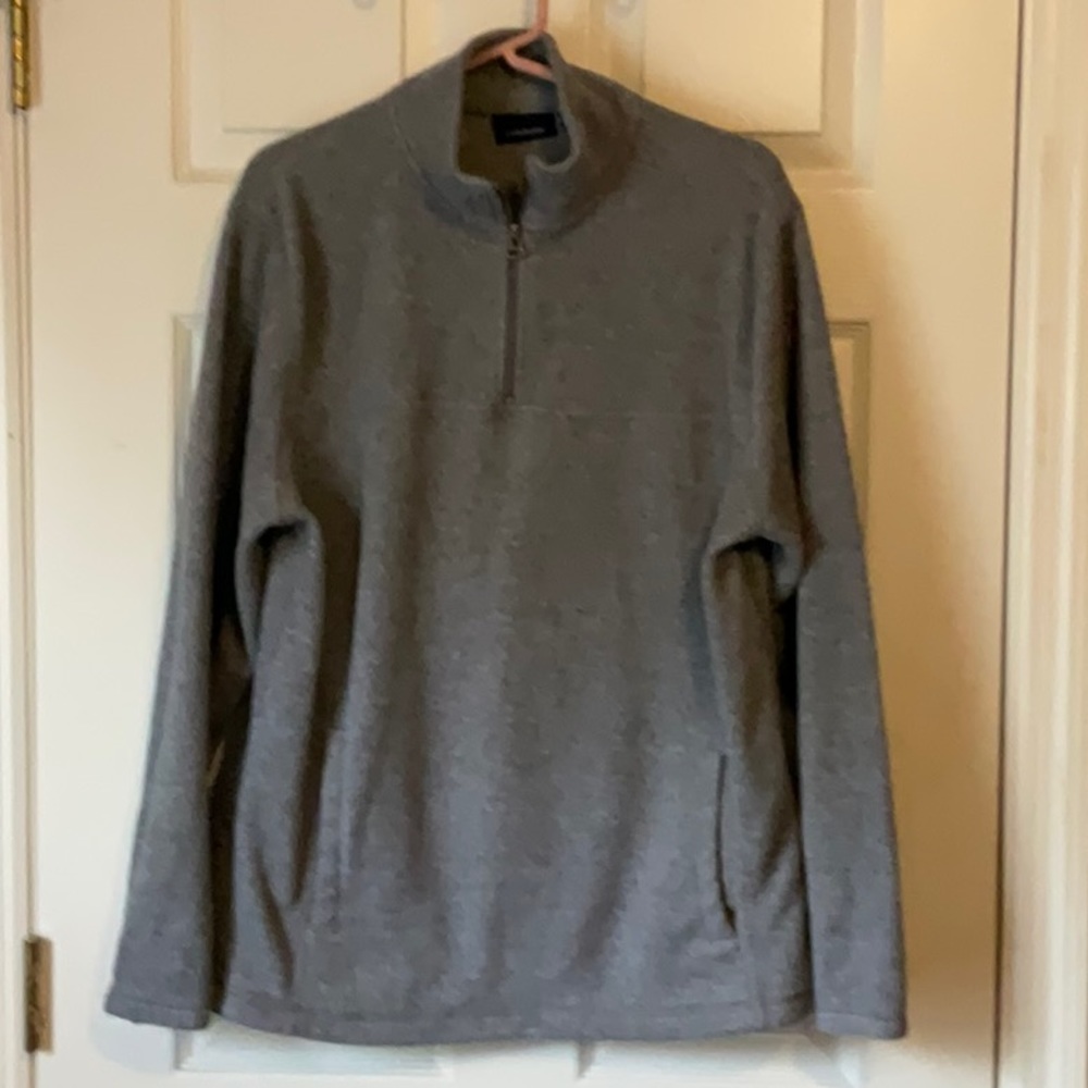 Croft & Barrow Men’s Gray Casual Pull Over Fleece Jacket Size Small